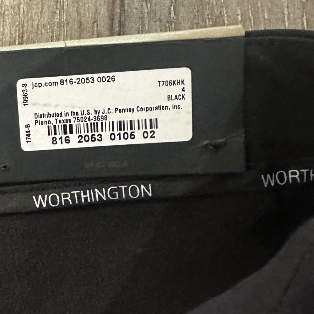 Worthington Black High-Waisted Pants with Gold Zipper Accents - Picture 7 of 15